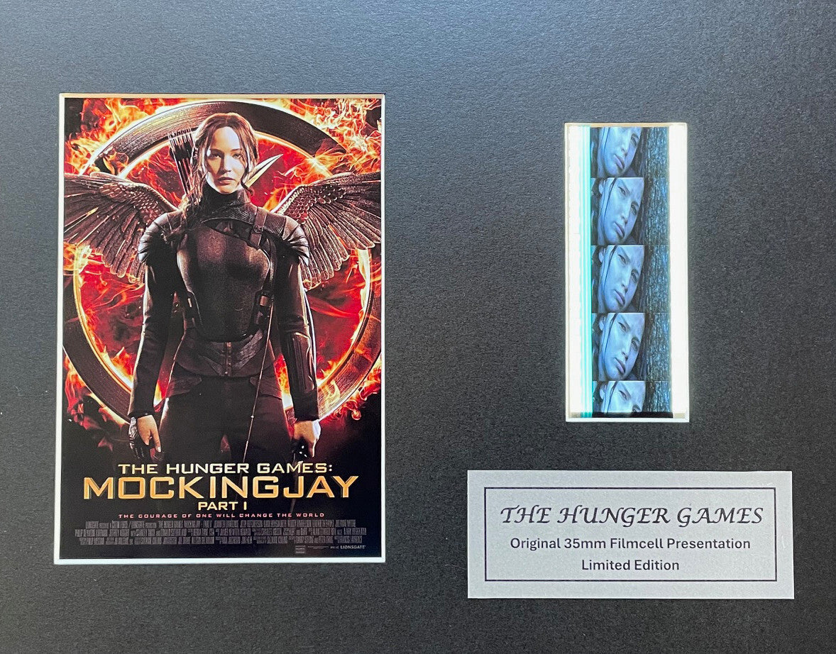 The Hunger Games 2014 Original 35mm Film Cells set in Quality Wood Frame + COA