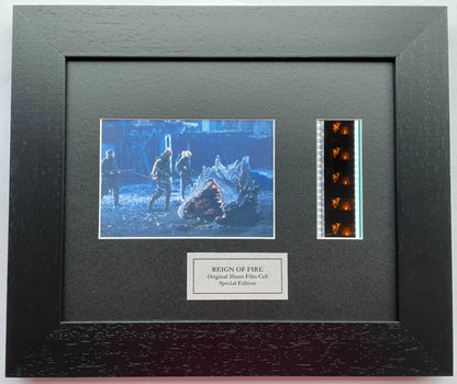 Hand crafted display featuring original 35mm filmcells for REIGN OF FIRE fans v2