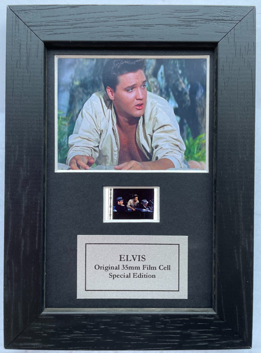 ELVIS PRESLEY Original Mini 35mm Film Cells set within Quality Wood Frame + COA