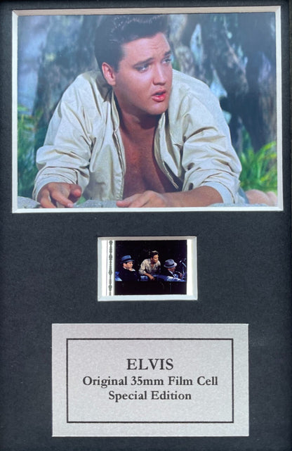 ELVIS PRESLEY Original Mini 35mm Film Cells set within Quality Wood Frame + COA