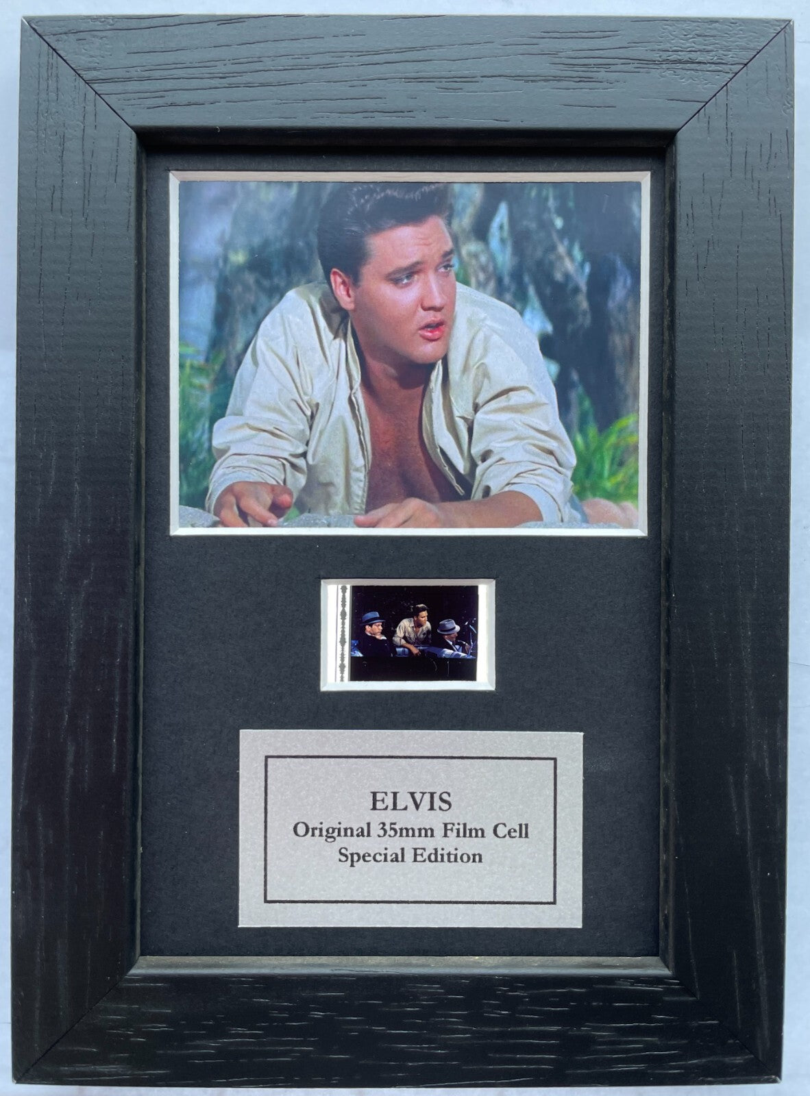 ELVIS PRESLEY Original Mini 35mm Film Cells set within Quality Wood Frame + COA
