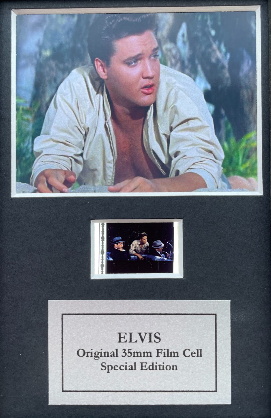 ELVIS PRESLEY Original Mini 35mm Film Cells set within Quality Wood Frame + COA
