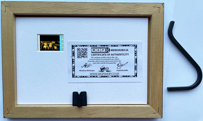 Hand crafted display featuring original Mini film cells for THE LEGO MOVIE fans