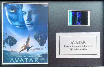 Hand crafted display featuring original Mini film cells for an AVATAR 2009 fan