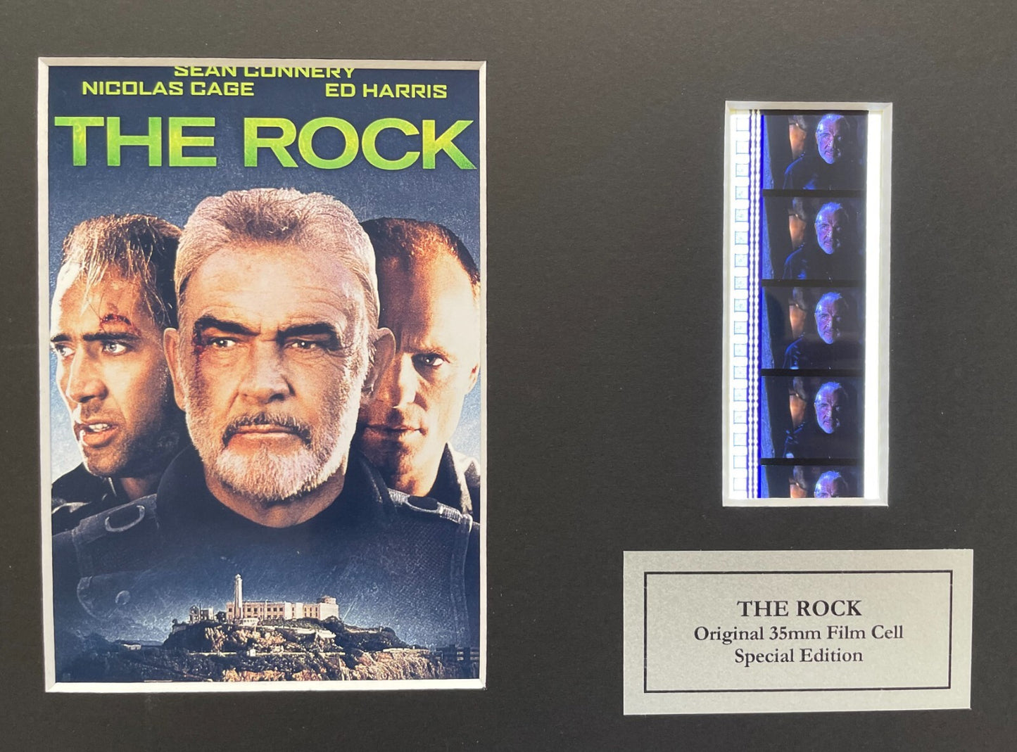 THE ROCK Original 35mm Film Cells set within Quality Wood Frame + COA