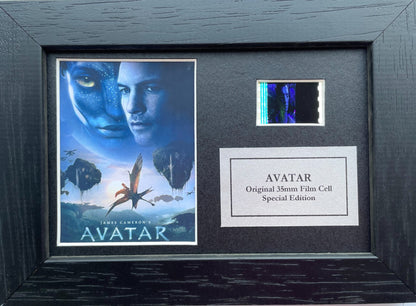 Hand crafted display featuring original Mini film cells for an AVATAR 2009 fan