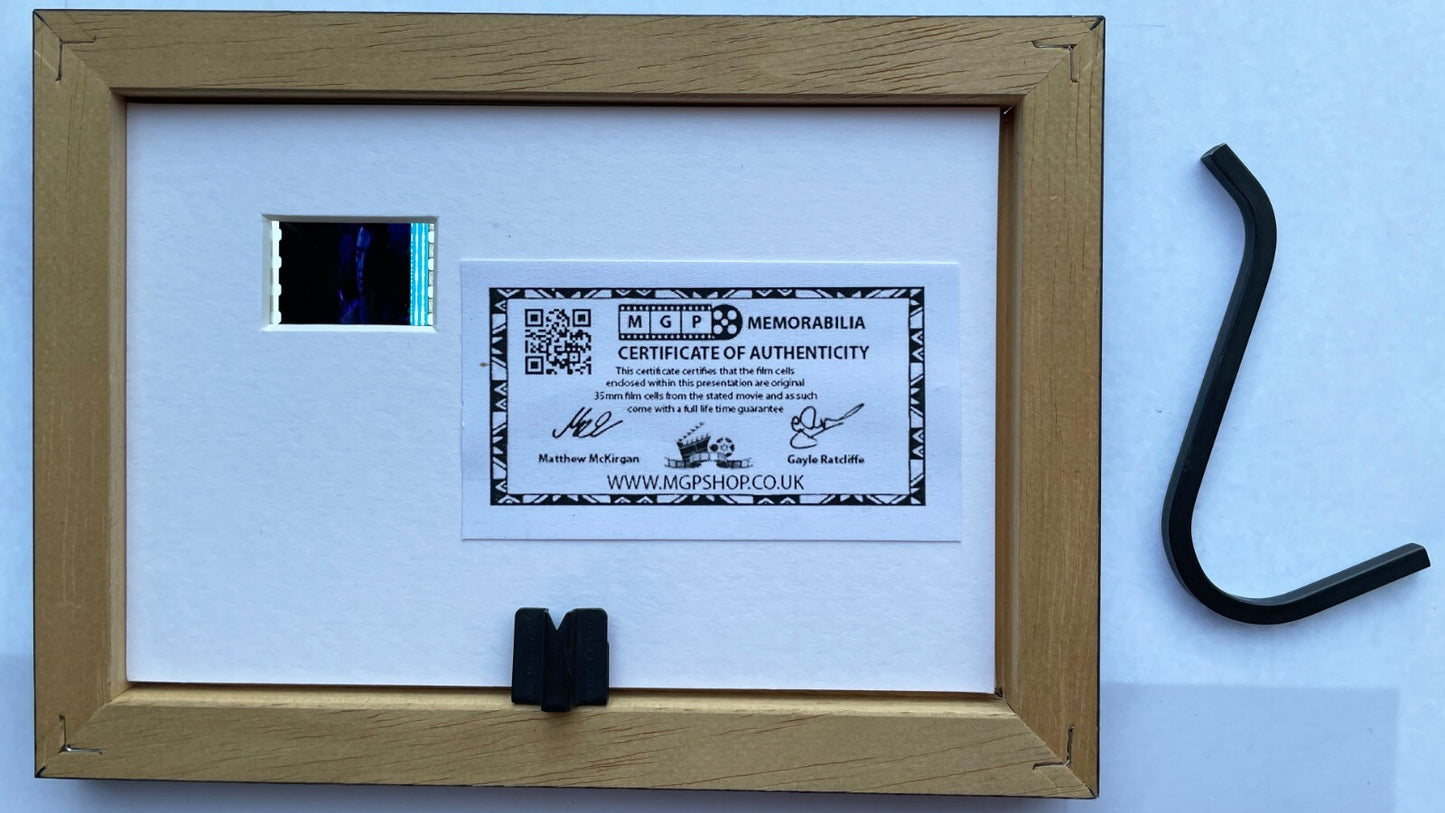 Hand crafted display featuring original Mini film cells for an AVATAR 2009 fan