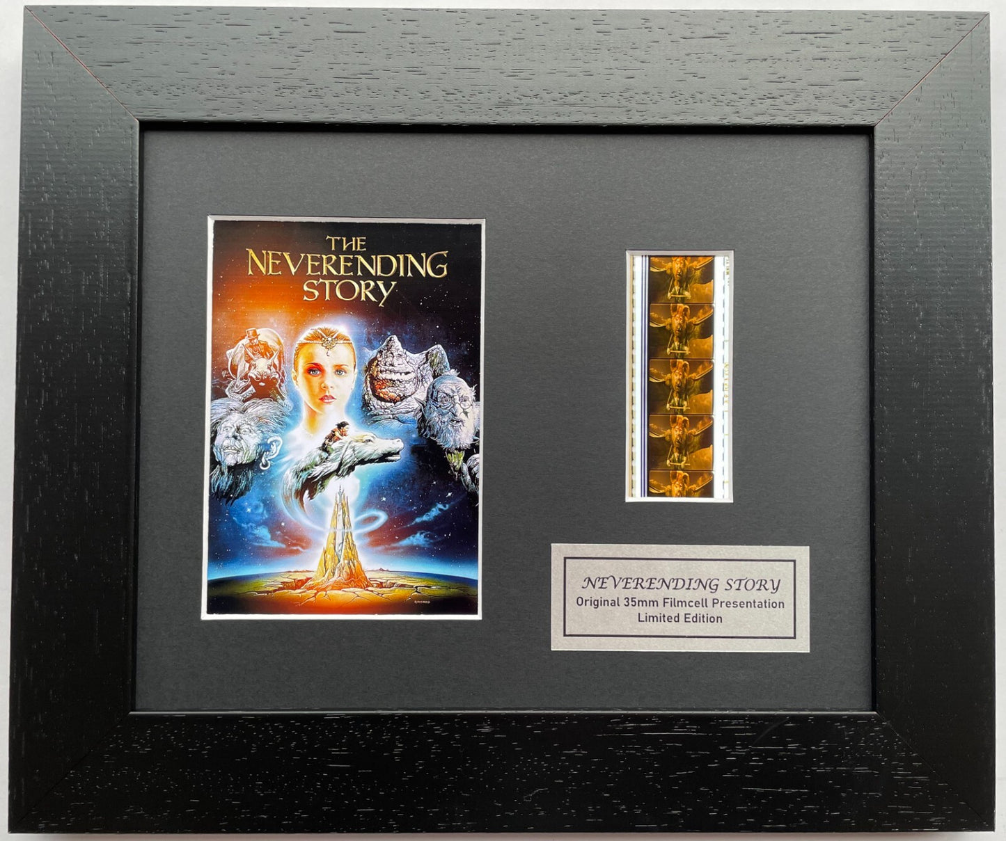 Hand crafted display inc original 35mm film cell for a The NeverEnding Story fan