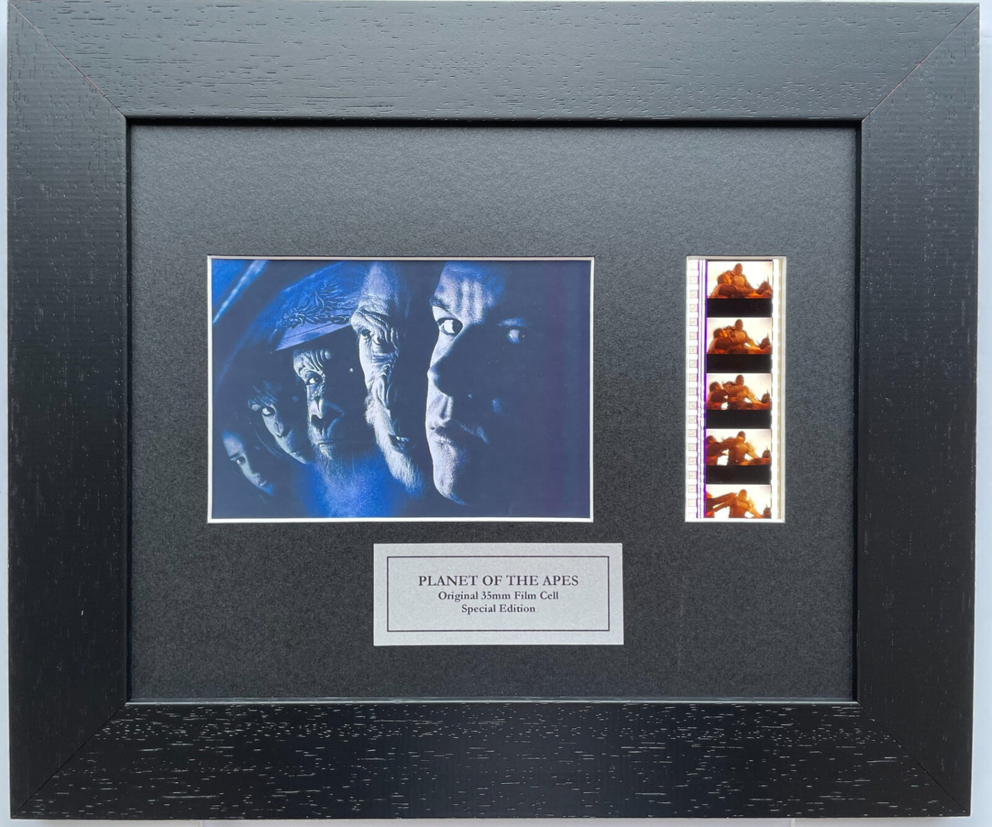 Handmade display featuring original film cells for PLANET Of The APES 2001 fans