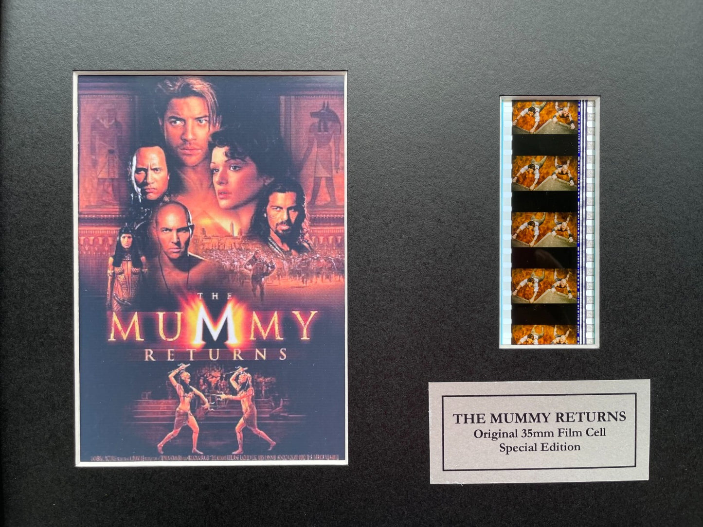 THE MUMMY RETURNS Original 35mm Film Cells set within Quality Wood Frame COA v3