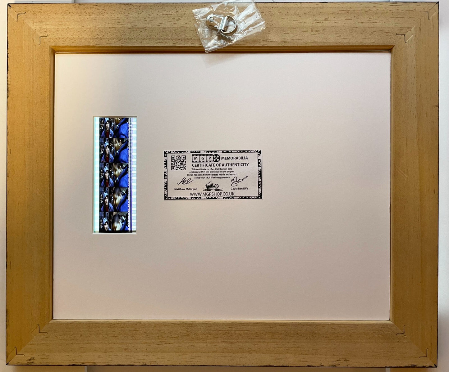 Handmade display featuring original 35mm film cells for an EMINEN fan + COA