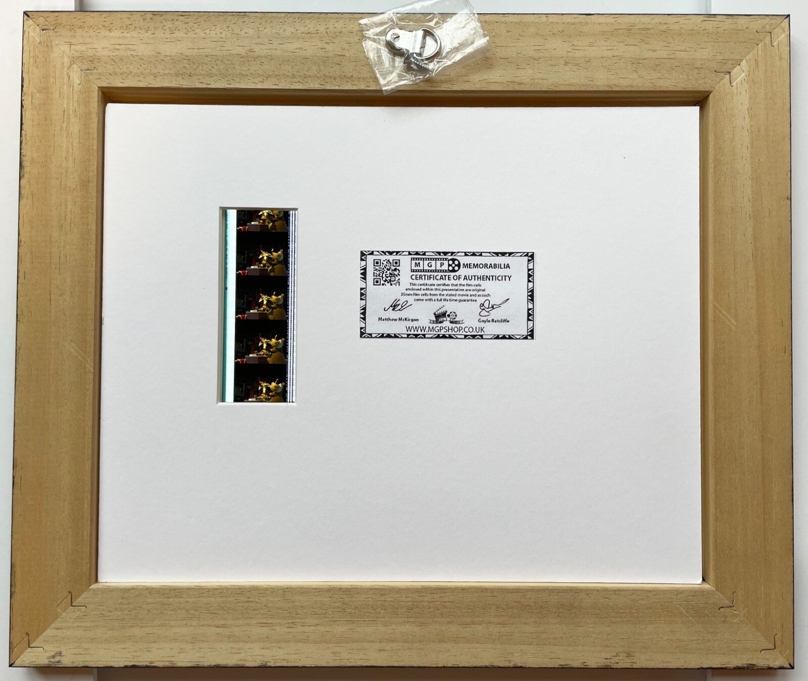 Hand crafted display featuring original 35mm film cells for a MADAGASCAR fan