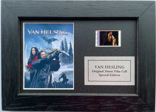 Hand crafted display featuring original Mini 35mm filmcells for VAN HELSING fans