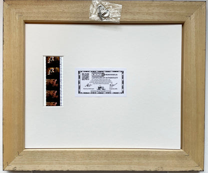 Handmade display featuring original 35mm filmcells for a Phenomenon fan + COA v2