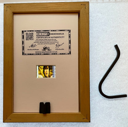 Handmade display featuring mini original filmcell for MISSION IMPOSSIBLE II fans