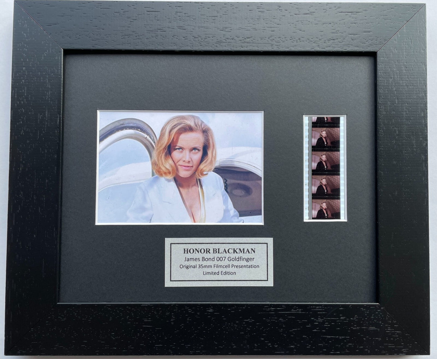 Handmade display featuring original film cells for James Bond GOLDFINGER fans v3