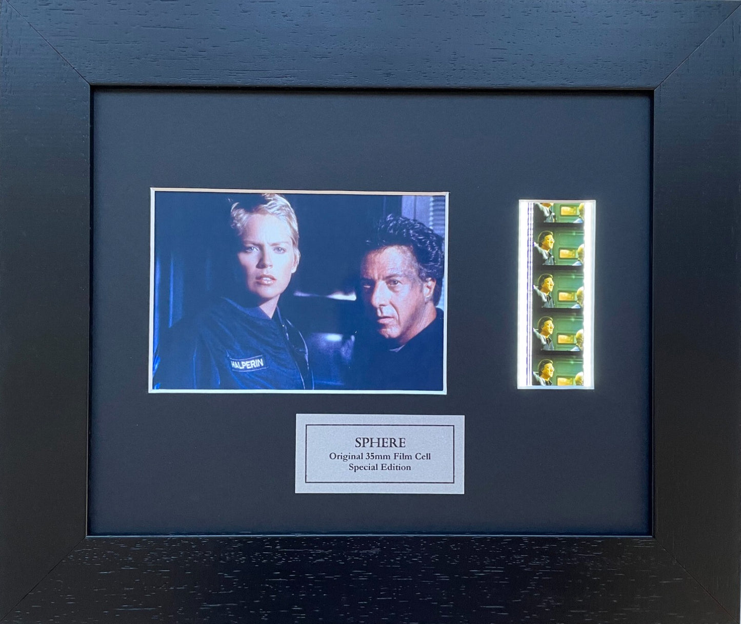 Hand crafted display featuring original 35mm film cells for Sphere fans + COA v2