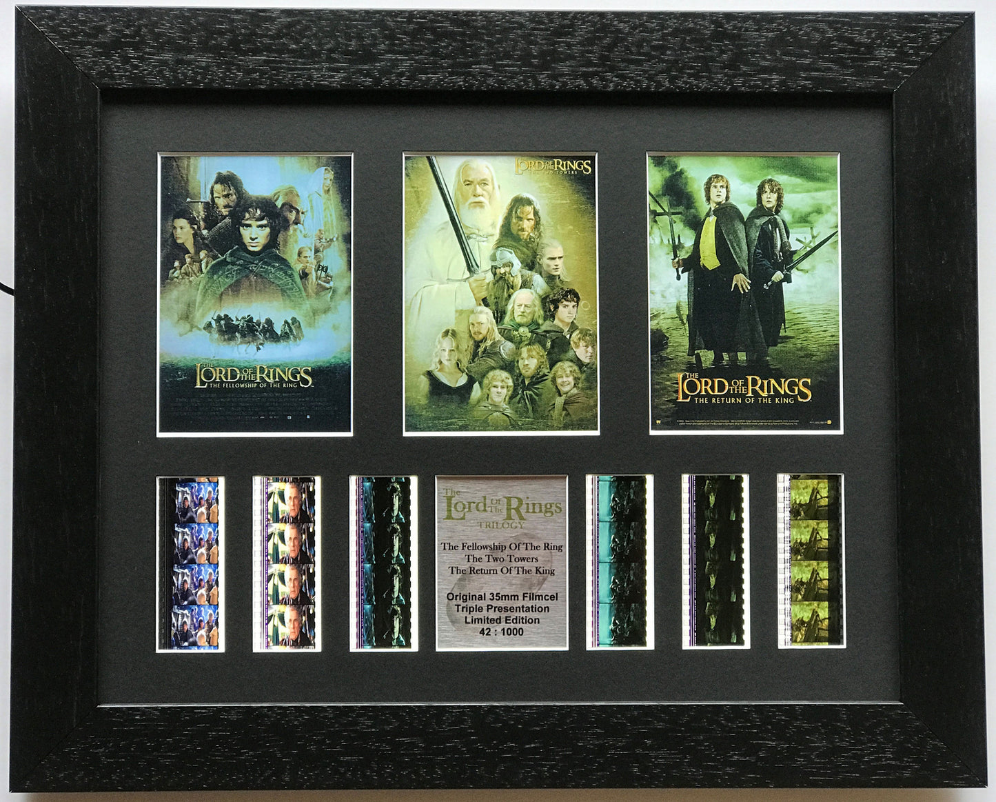 Hand crafted display featuring original film cells for Lord of The Rings fans v1