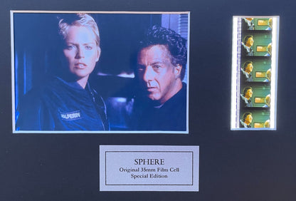 Hand crafted display featuring original 35mm film cells for Sphere fans + COA v2