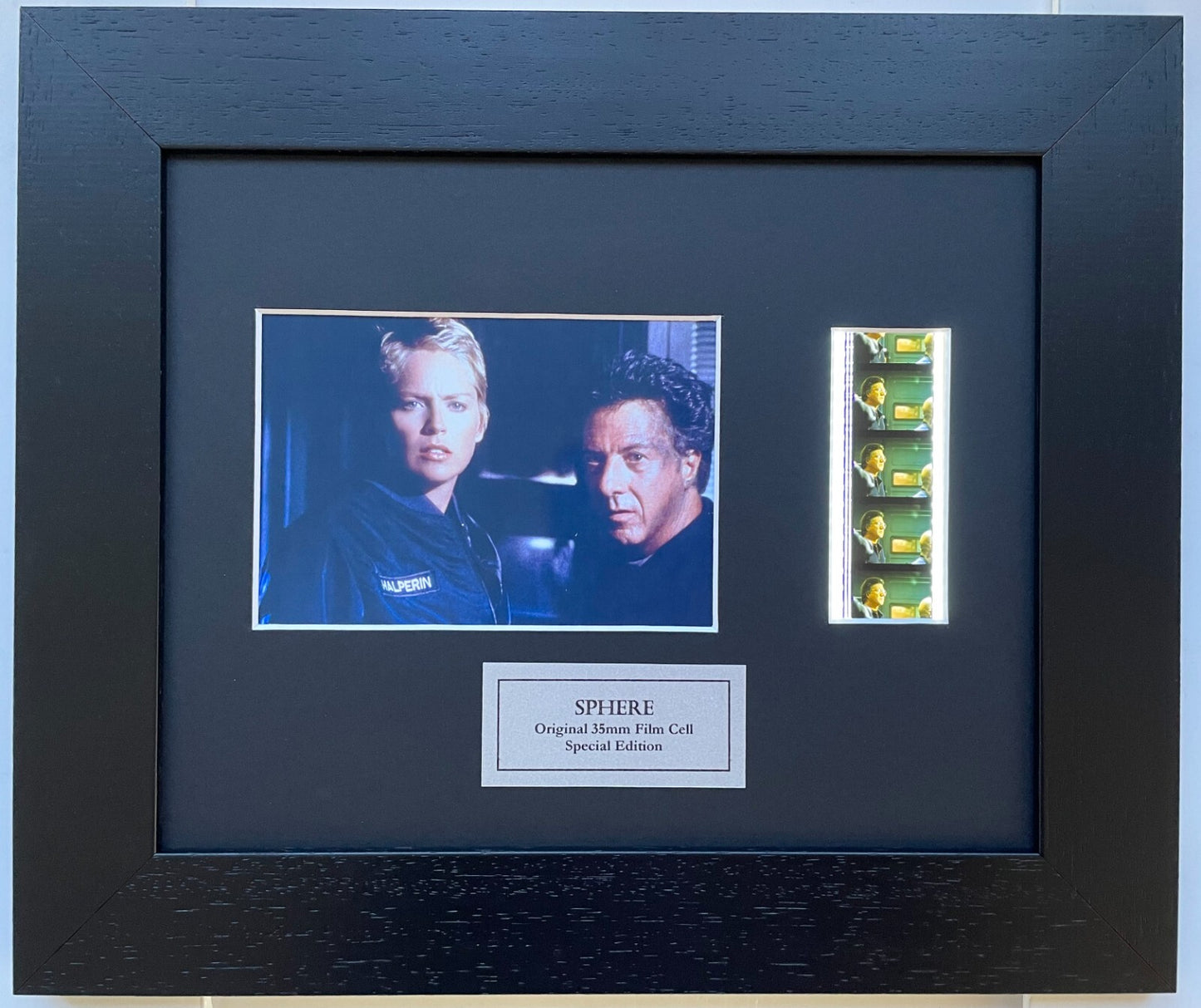 Hand crafted display featuring original 35mm film cells for Sphere fans + COA v2
