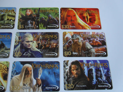 Collectors Presentation Pack with 9 Phone Cards for LOTR - The TWO TOWERS fan