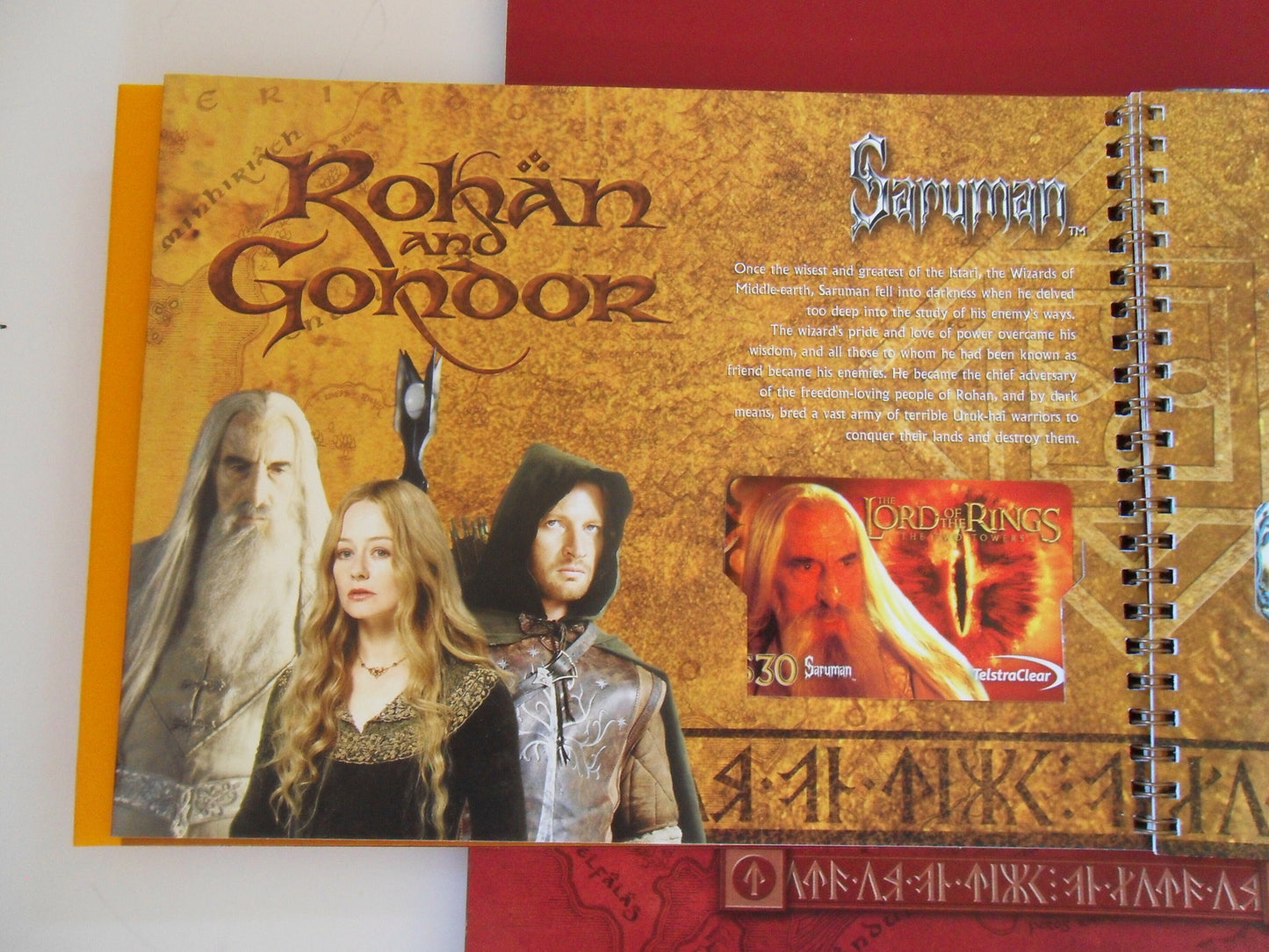 Collectors Presentation Pack with 9 Phone Cards for LOTR - The TWO TOWERS fan