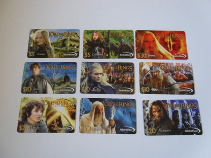 Collectors Presentation Pack with 9 Phone Cards for LOTR - The TWO TOWERS fan