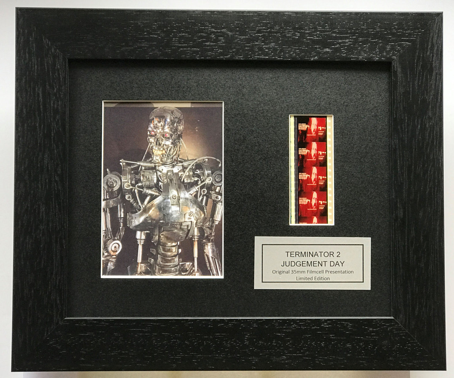 Hand crafted display featuring original 35mm film cells for Terminator 2 fans v2