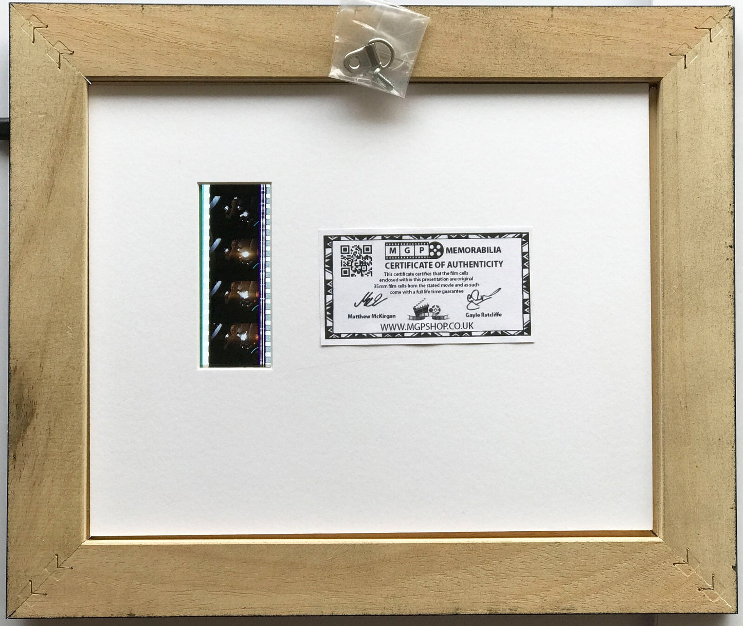 Hand crafted display featuring original 35mm film cells for a Terminator 3 fan v1