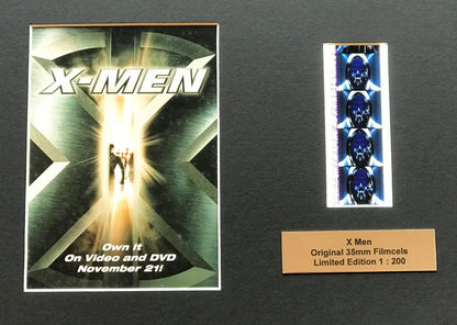 Handmade display featuring original 35mm film cells for an X-Men fan LAST ONE