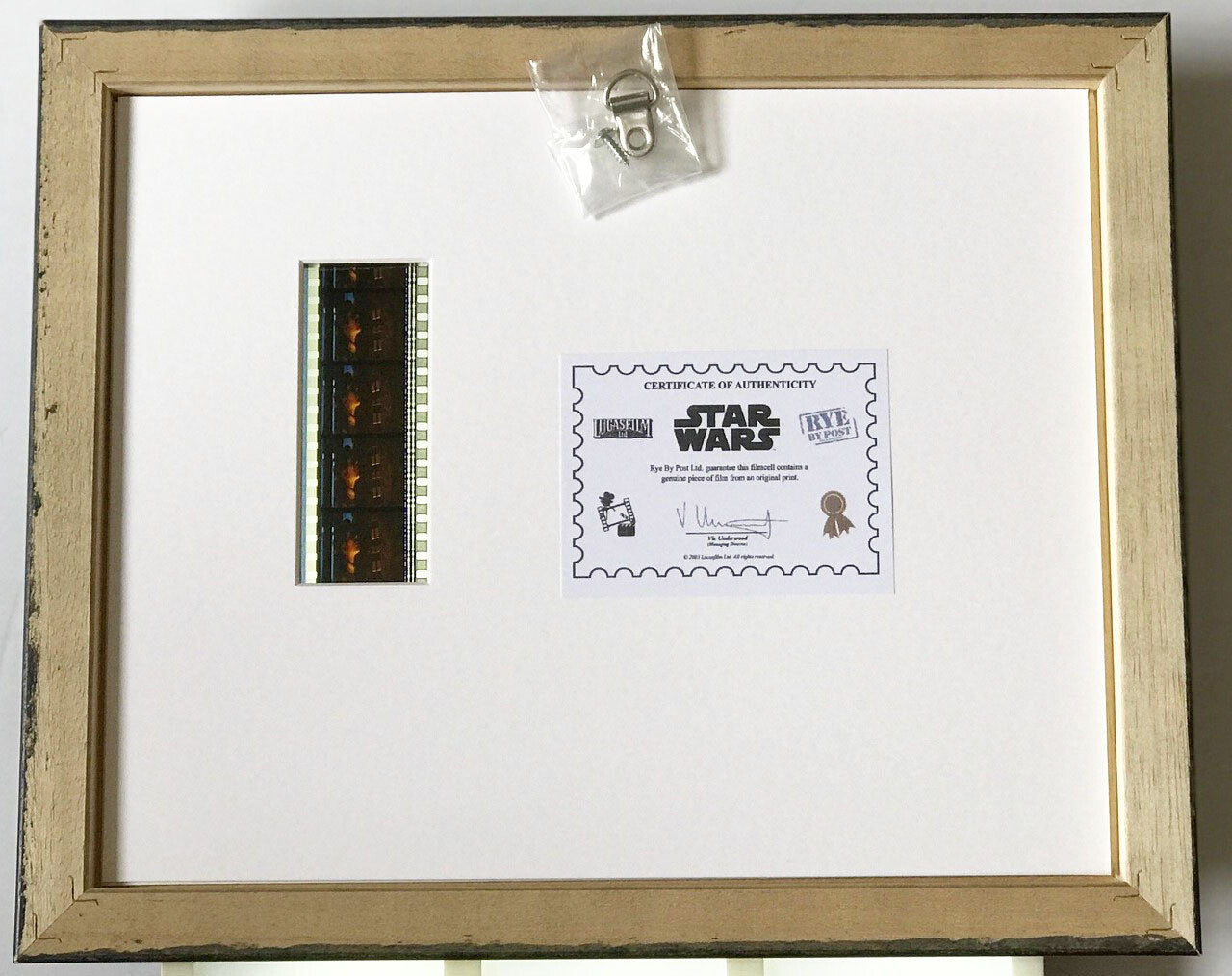 Handmade gift featuring original 35mm film cells for a Star Wars Ep IV fan vSR2