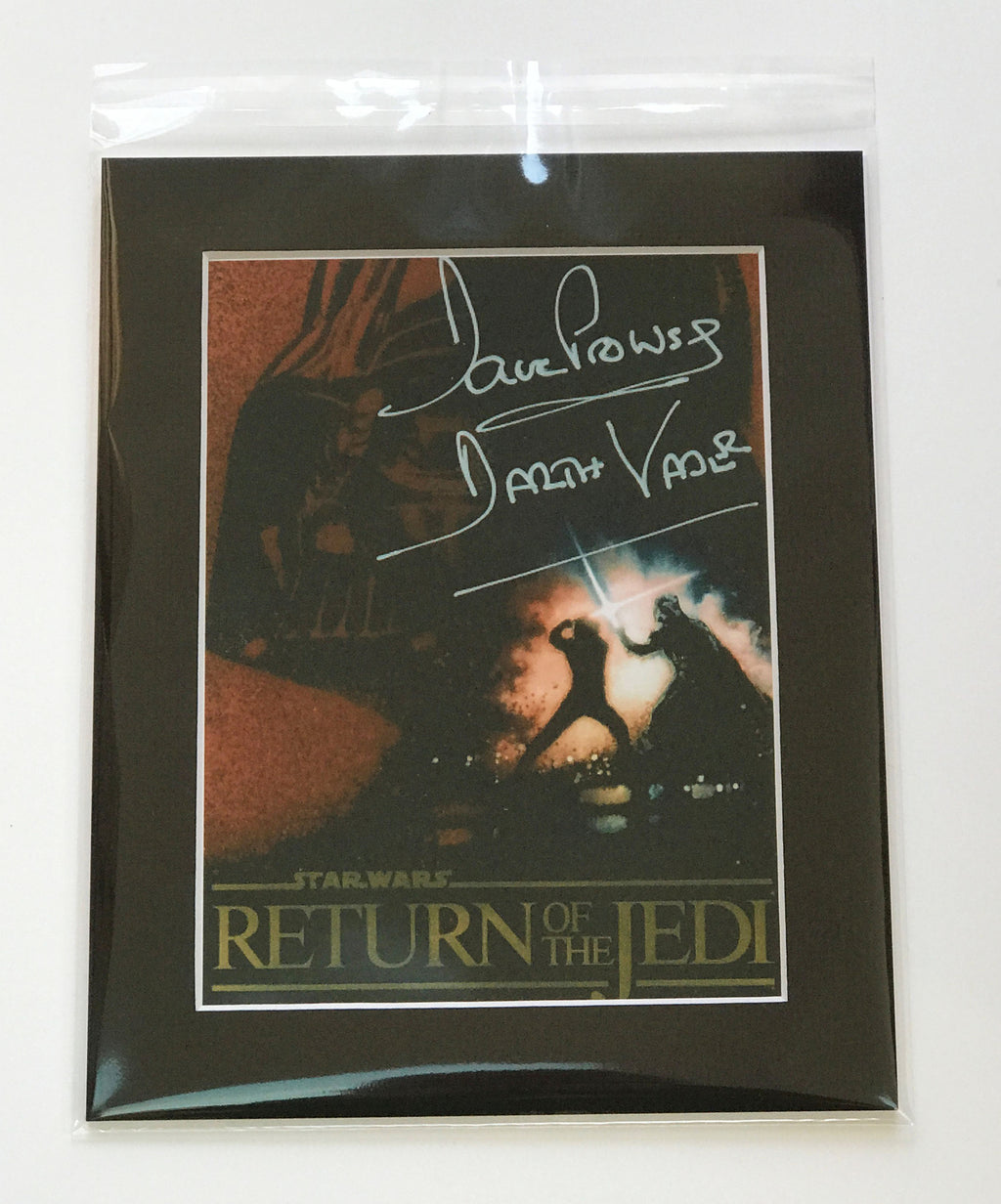 A DAVE PROWSE Darth Vader Signed Repro Signed print for a Star Wars fan