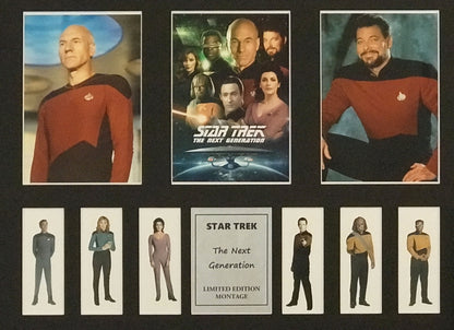 Hand crafted Montage display for a Star Trek The Next Generation fan