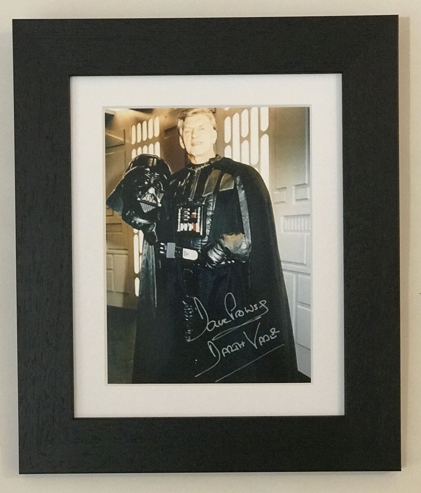 DAVE PROWSE Darth Vader Signed print for a Star Wars fan v2