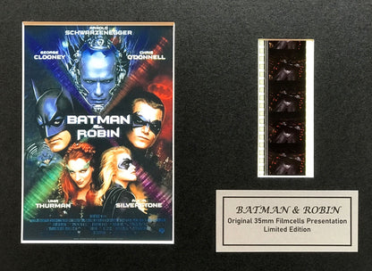 Hand crafted display featuring original 35mm film cells for BATMAN & ROBIN v1