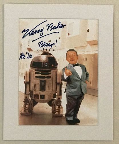 KENNY BAKER - R2D2 Signed Repro print for a Star Wars fan
