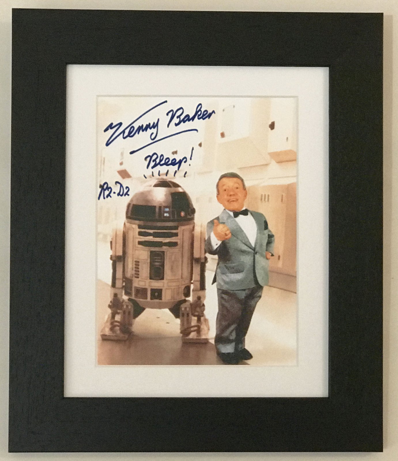KENNY BAKER - R2D2 Signed Repro print for a Star Wars fan