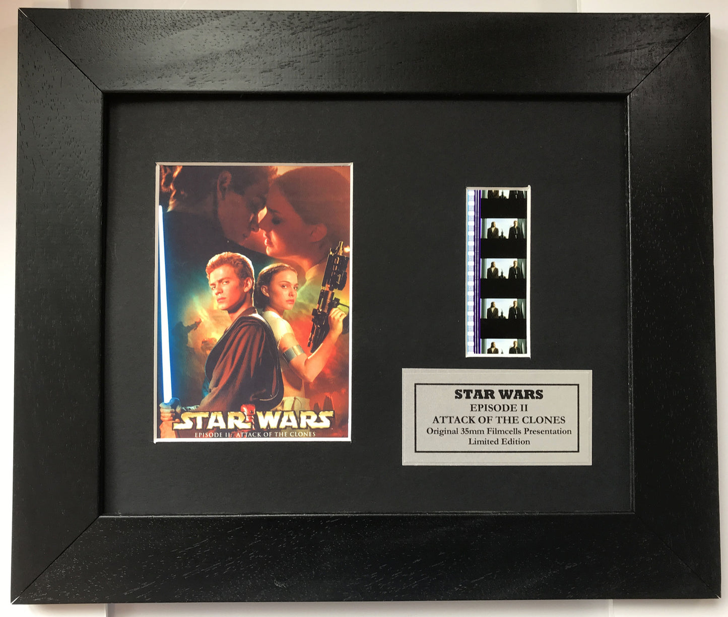 Handmade display inc original 35mm film cells for a STAR WARS Ep II fan v1