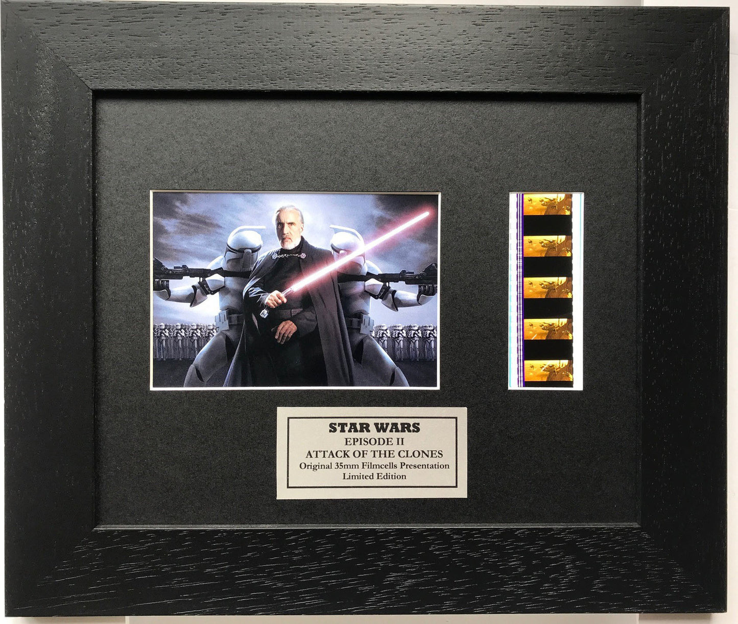 Handmade display inc original 35mm film cells for a STAR WARS Ep II fan v2