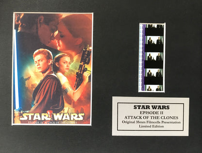 Handmade display inc original 35mm film cells for a STAR WARS Ep II fan v1