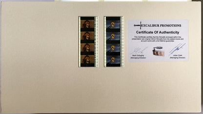 Handmade display featuring original double 35mm filmcells for THE LION KING fans