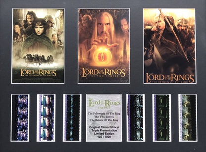 Hand crafted display featuring original filmcells for Lord of The Rings fans  v5