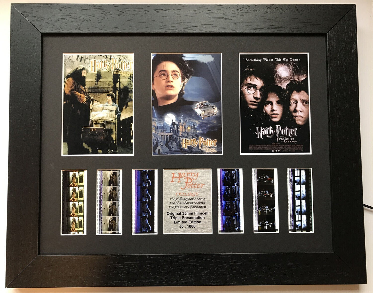Hand crafted display featuring original 35mm filmcells for HARRY POTTER fans vT1