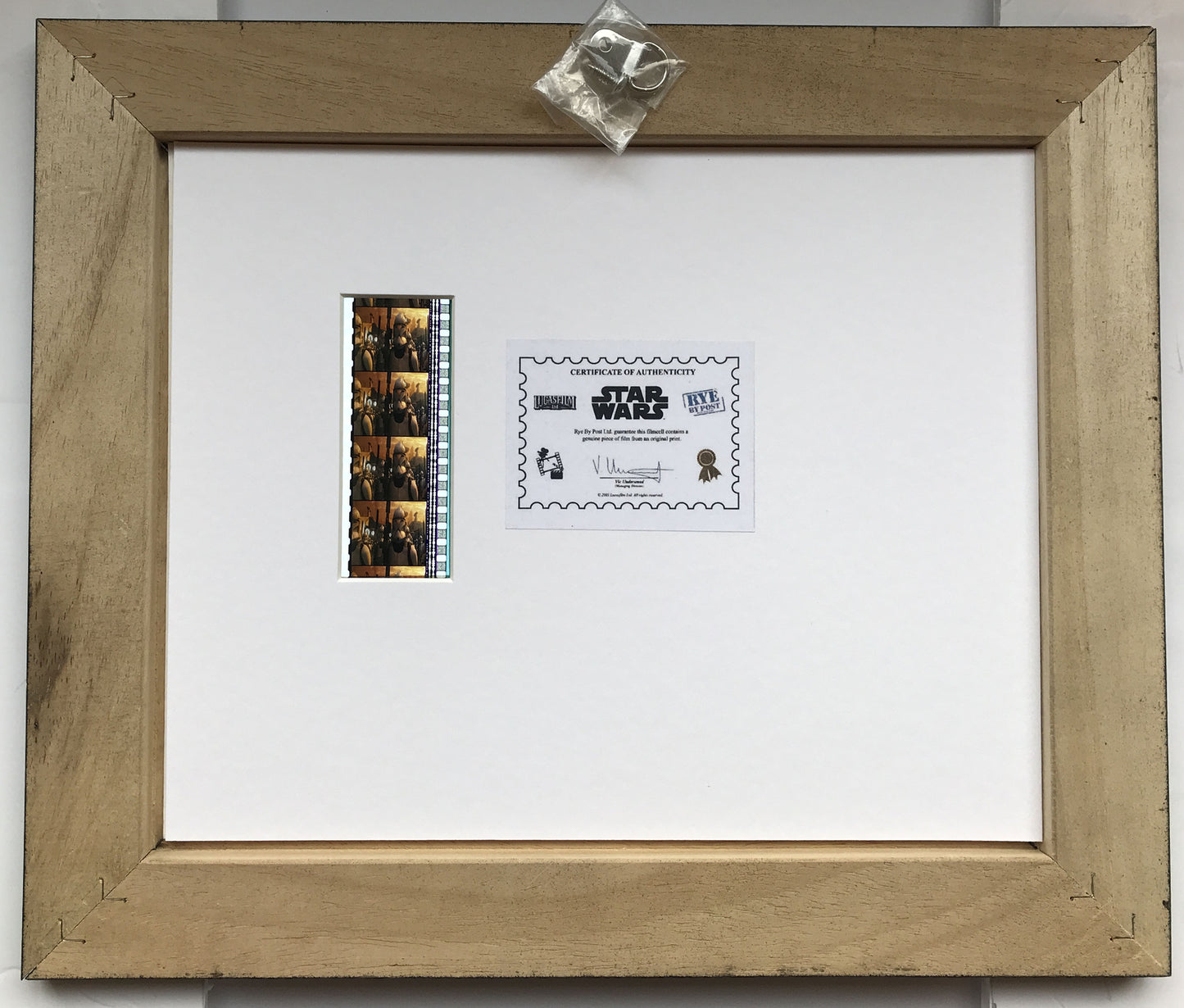 Handmade display inc original 35mm film cells for a STAR WARS Ep II fan v3