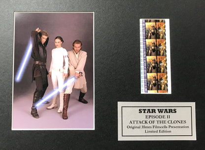 Handmade display inc original 35mm film cells for a STAR WARS Ep II fan v3