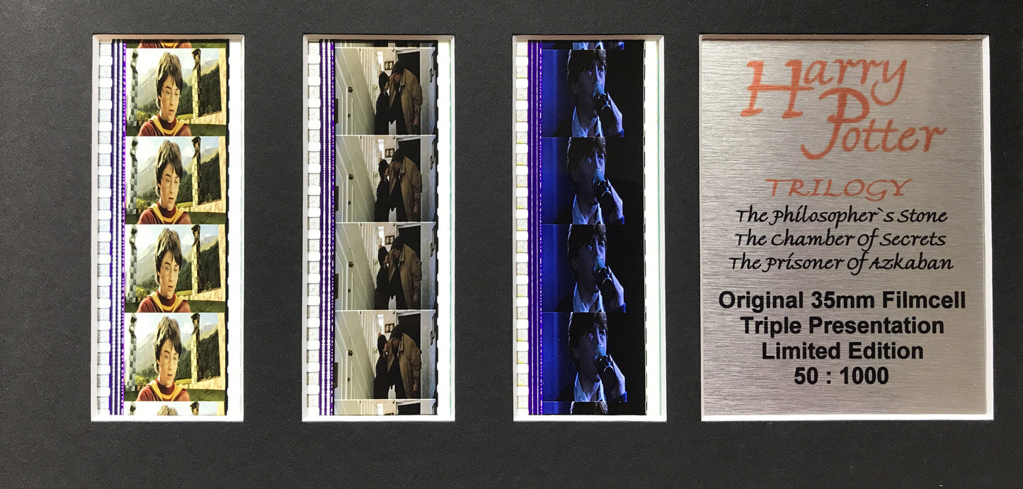 Hand crafted display featuring original 35mm filmcells for HARRY POTTER fans vT1