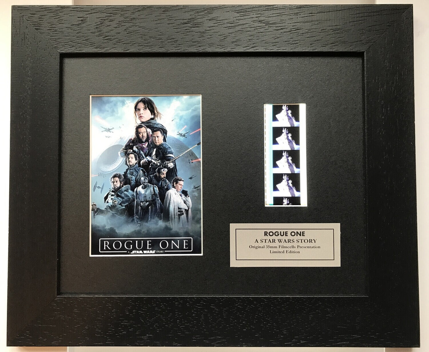 Handmade display inc original 35mm film cells for a STAR WARS Rogue One fan v1