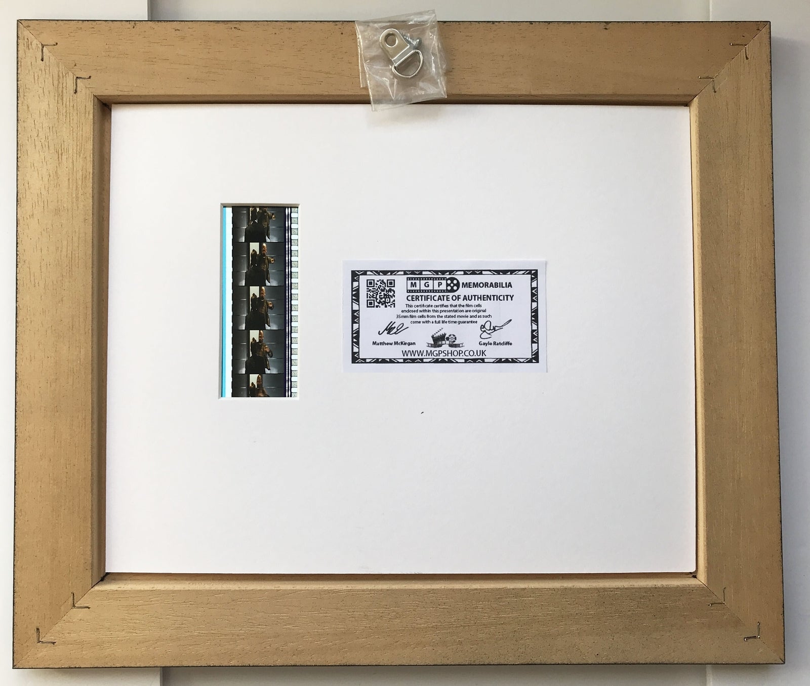 Hand crafted display featuring original 35mm film cells for a DAREDEVIL 2003 fan