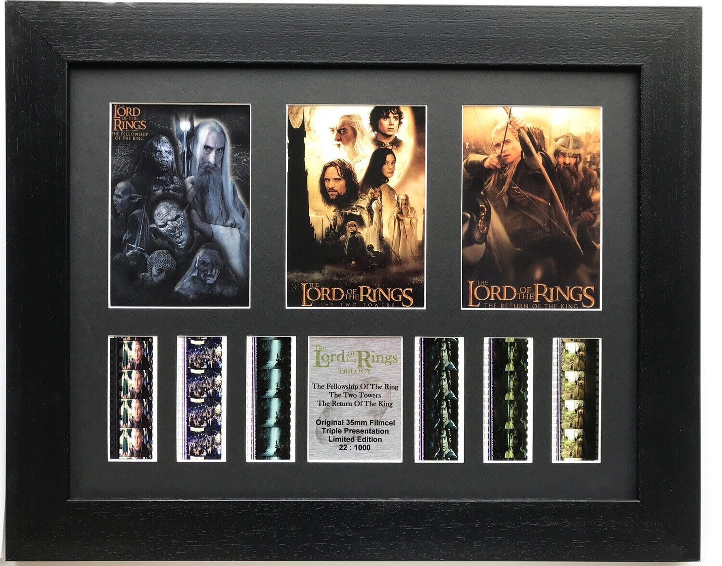 Hand Crafted display featuring original film cells for Lord of The Rings fans v6