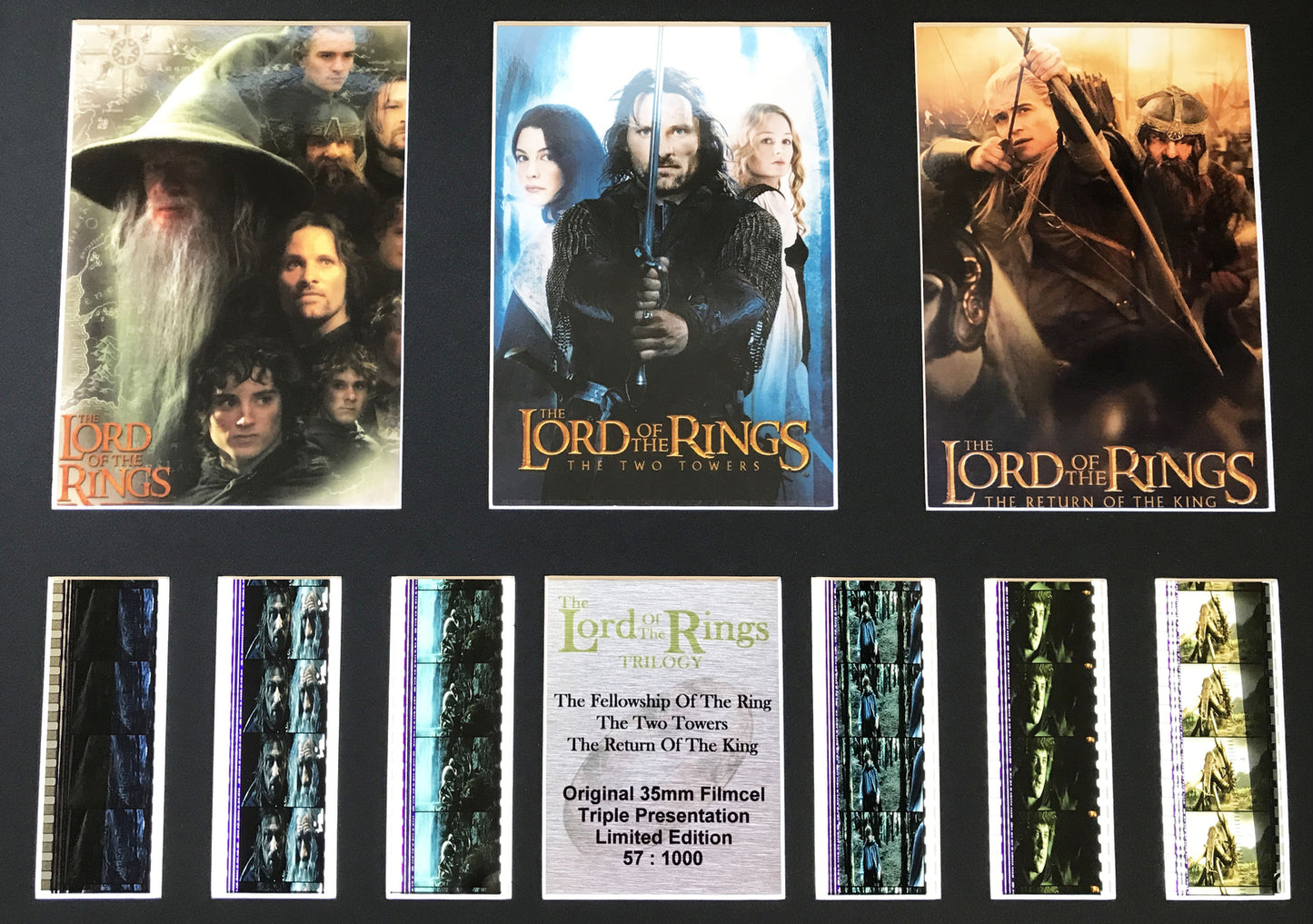 Hand Crafted display featuring original film cells for Lord of The Rings fans v4